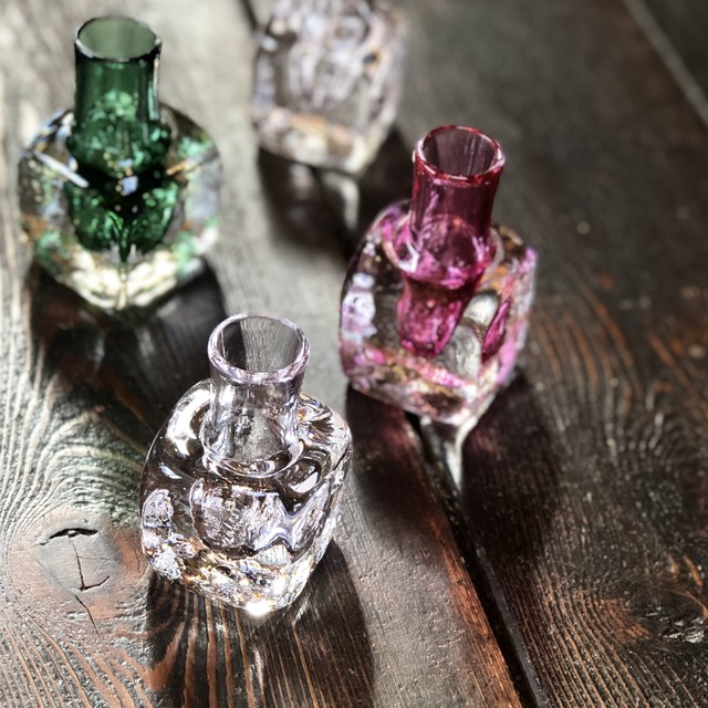 氷の一輪挿し ガラス工房りゅう ハンドメイド雑貨と手仕事の店 てんつくりん Kiyosato