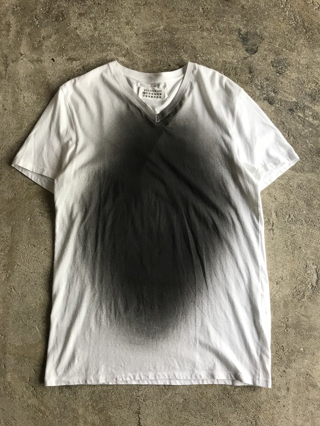 Used Maison Margiela Spray Design V Neck Tee メゾンマルジェラ スプレー吹き付け Vネック Tシャツ Y