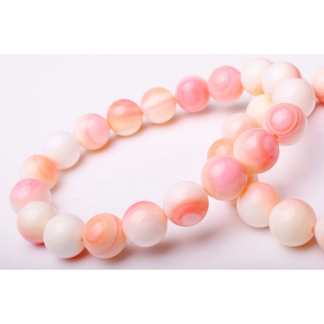 ☆数量限定再入荷☆【母性愛を強くする女神石】高品質 天然石 クイーンコンクシェル 28粒 ブレスレット(6mm)