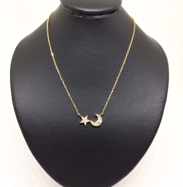 k18星 月ネックレス ジュエリー ウォッチ グランディー名古屋
