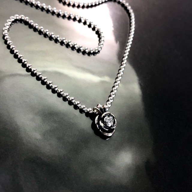 Ball Chain Rose W Diamond In Collaboration With Sugizo ローズネックレス スギゾーコラボレーション ダイヤモンド Godsize