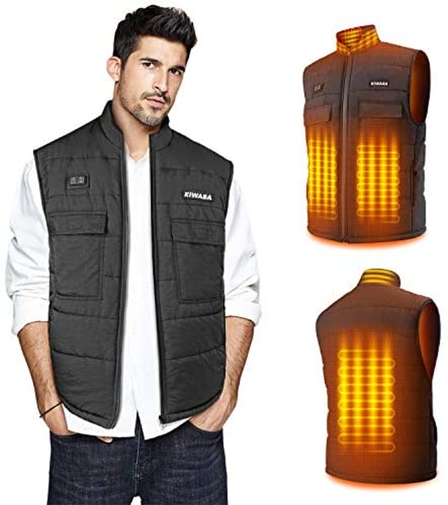 Jpcs Kiwasa 電熱ベスト 電熱ジャケット 加熱ベスト ヒートジャケット 加熱服 ほっとベスト Usb給電式 ダブルスイッチ 前後独立温度設定 3段階温度調整 超軽量 保温 防寒 男女兼用 臭くない 洗濯可能 通勤 釣り 登山 スキー アウトドア防寒対策 血液循環の促進 ワン