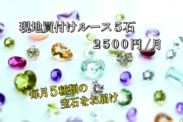 毎月2 500円で本物の綺麗な宝石があなたに届く ５石コース いけだ屋