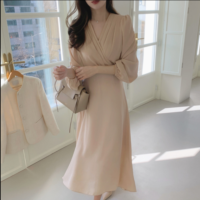 最先端 ワンピース エレガント ロング ｖネック 体型カバー ゆったり 清楚 デート 大人 初売りセール Www Iacymperu Org