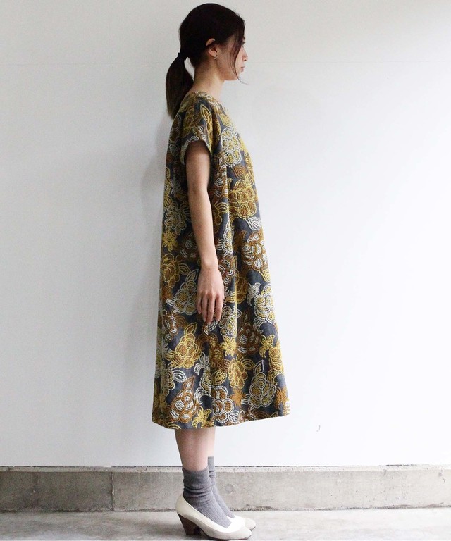 ノット刺繍花のワンピースドレス Yel Size02 Muuc Everlasting Sprout 公式オンラインショップ