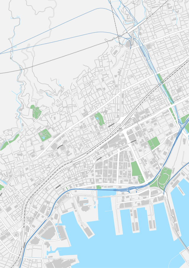 兵庫 神戸 イラストレーターデータ Eps 地図素材をダウンロードにて販売するお店 今八商店