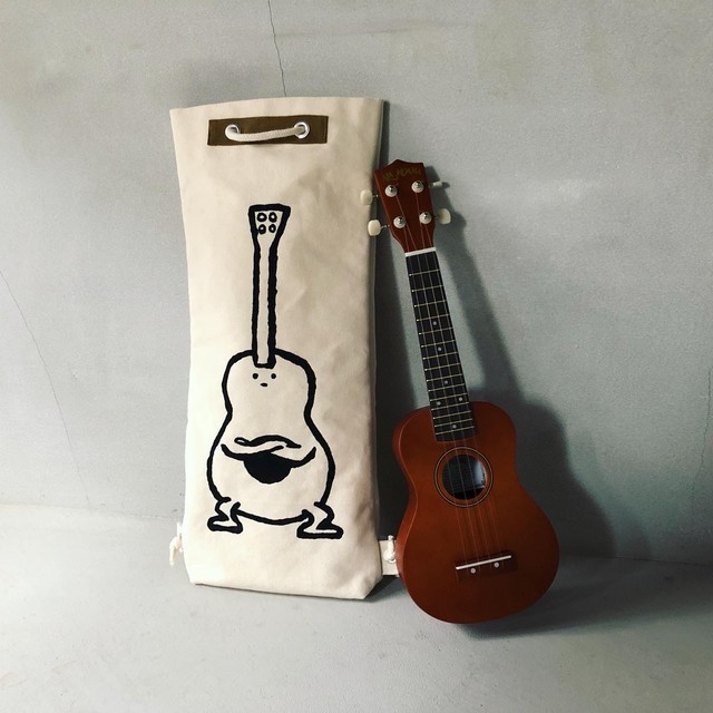 サイズ変更制作 ウルフ舎のウクレレケース ウーレレくん デザイン Ukulele Case Wolf Sya Original 布とゆかいな仲間たち ウルフ舎