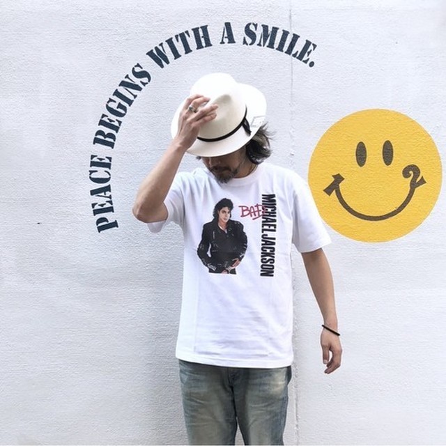 Michael Jackson マイケルジャクソン Tシャツ Bad Jacket White Juuni