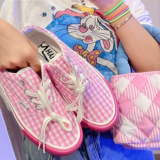 2カラー スニーカー ピンク 水玉 ピンク 靴 可愛い Loveysmileshop 2カラー スニーカー ピンク 水玉 ピンク 靴 可愛い Loveysmileshop