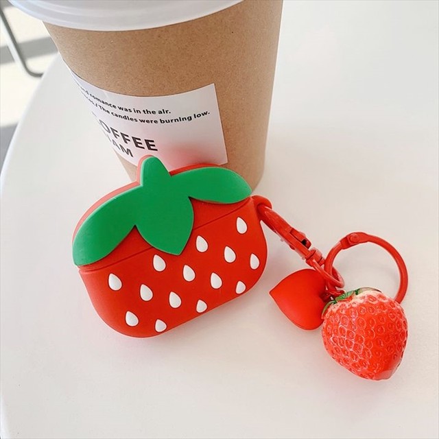 Airpods Airpodspro 苺 イチゴ いちご 可愛い 防塵 アクセサリー そのまま充電可 イヤホンケース 耐衝撃 エアーポッズケース 取寄 発送目安14 21日営業日 Laff Store 会社情報 納期の確認をお願いします