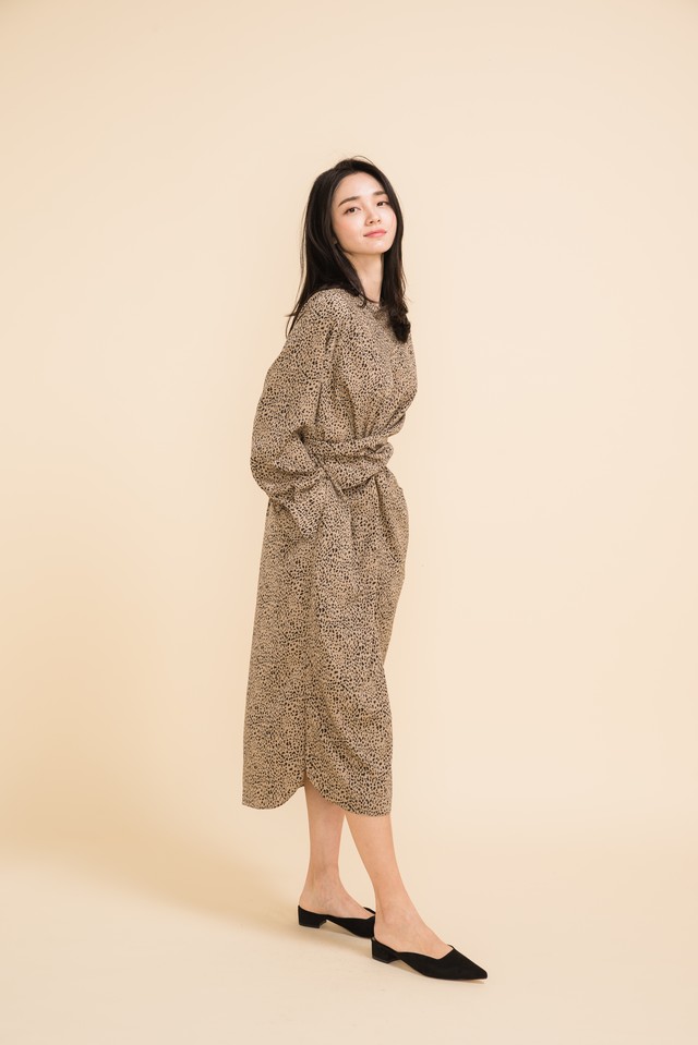 ワンピース 韓国ワンピース レオパードワンピース 韓国ワンピース 送料無料 Champang