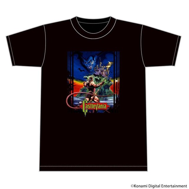 悪魔城ドラキュラ "Vampire Killer" Tシャツ ブラック