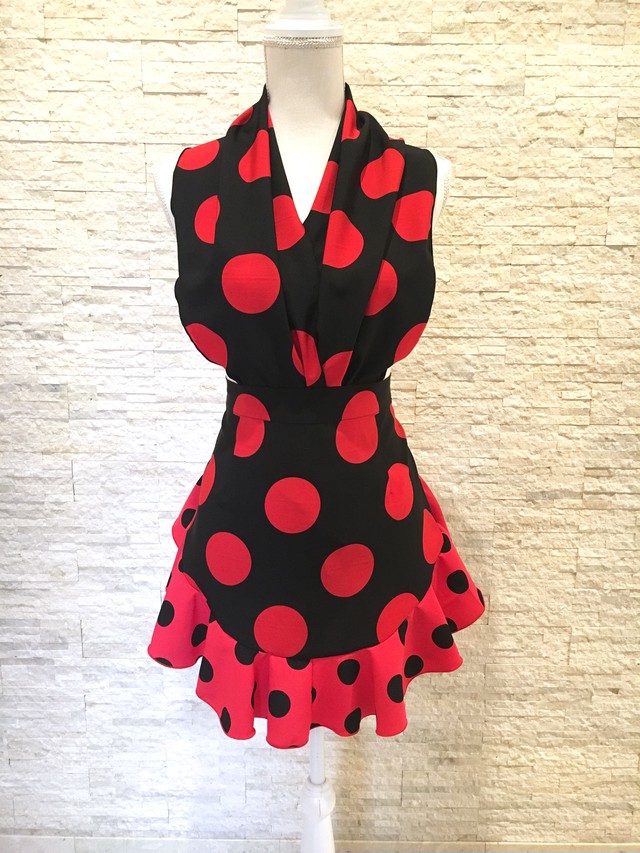 黒地赤水玉ピキージョ Aterier Sangria