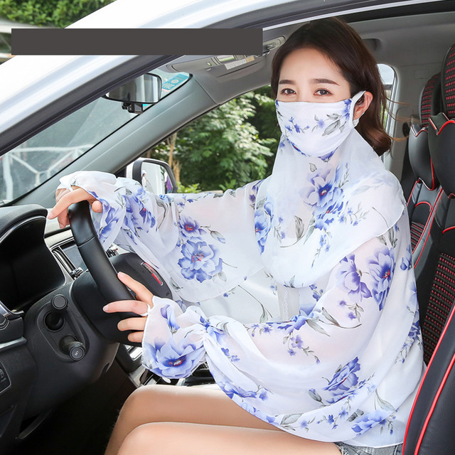 アームガード 日焼け防止 Uv保護 アームカバー 自動車 自転車 運転 日焼け 腕 ボレロ フェイスマスク フェイスカバー ネックガード Sum 6 Shinelively シャインライヴリィ