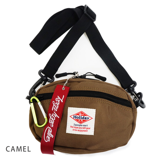 バッグ ショルダーバッグ レディース メンズ ポーチ アウトドア 小さいサイズ カラビナ付き Holidaya M 119 Keys
