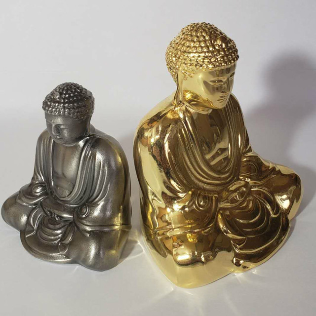 鎌倉土産 置物 鎌倉大仏 小 1 6寸 ゴールド シルバー タピオコ 100 おきなわ産 Produced By White Lily
