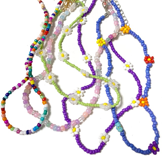 Flower Beads Necklace