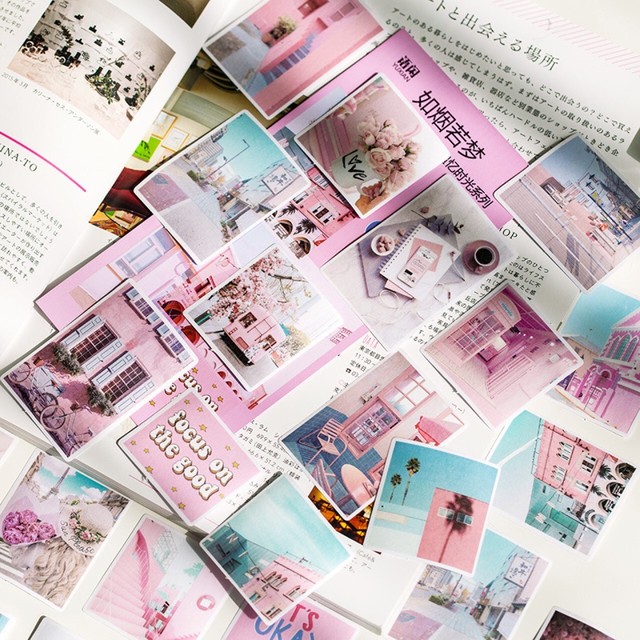 インスタ風 デザイン フォトシール 全8種 風景 ins風 コラージュ ほぼ日手帳 A29