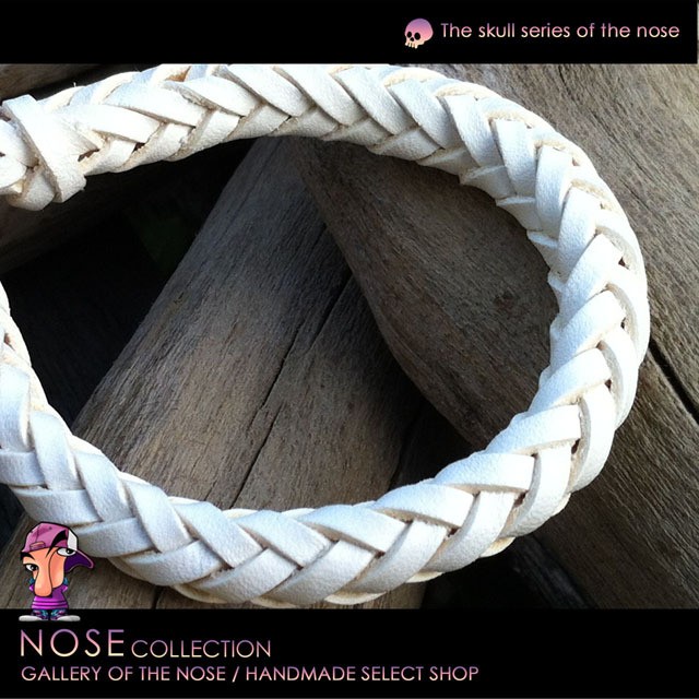 メンズ 鹿革紐スエード レザーブレスレット Nose S