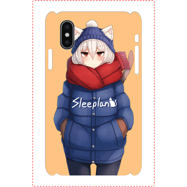 Iphoneケース スマホケース イラスト 女の子 可愛い かわいい ケモナー ねこ耳 猫みみ Iphonex Xperia Iphone5 6 6s 7 8 おすすめ 個性的 イラストレーター 絵師 クリエイター 個性的 Android アンドロイド ケース タイトル 冬のモコモコ 作 Plan Iphoneケース T