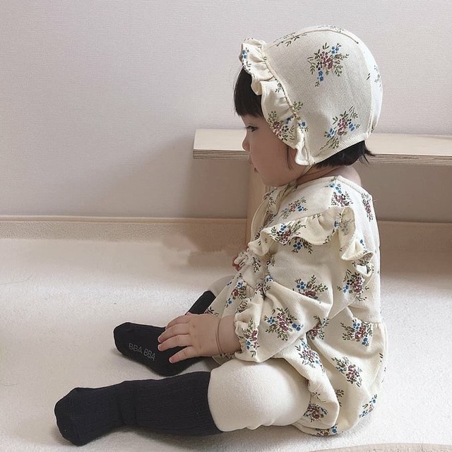 女の子 花柄 ロンパース 可愛い 春 秋 出産祝い 人気 Dyh海外子供用品