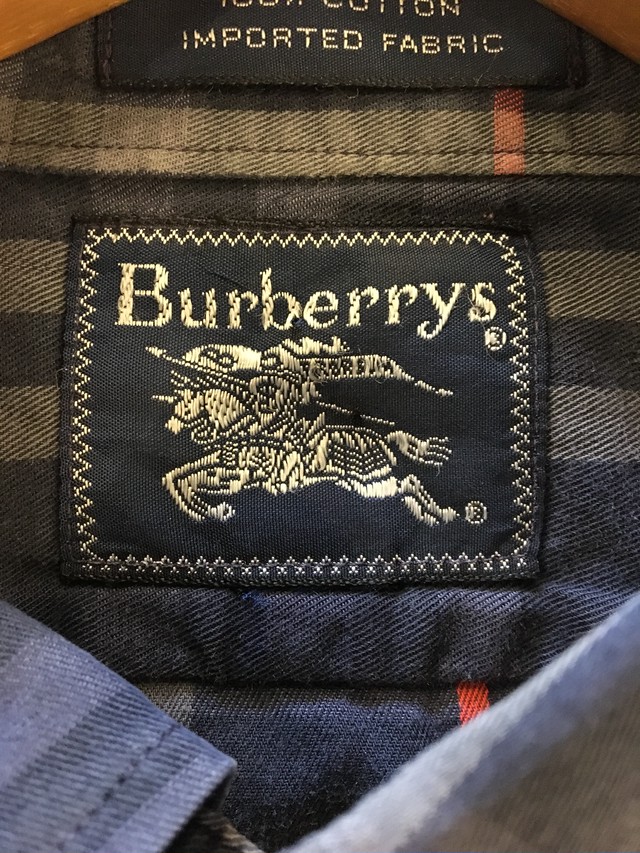古着 ネイビー チェック柄 バーバリー 半袖 シャツ サイズ レディースm位 Burberry Check Shirt 陽気な古着屋frank