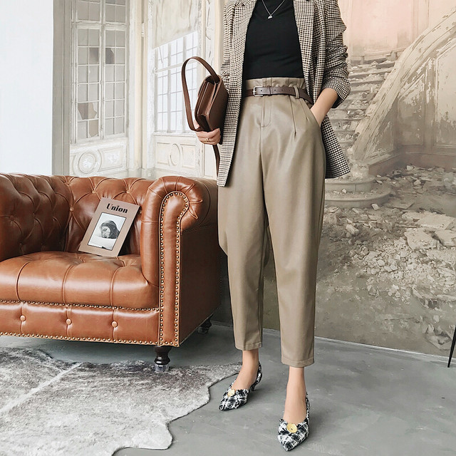 〈カフェシリーズ〉カフェに行きたくなるエコレザーパンツ【cafe eco leather pants】