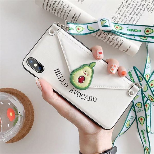Iphoneケース いちご アボカド カード収納 ストラップ付き キュート かわいい カバー スマホケース 落下防止 個性的 6 6s 6plus 7 8 7plus 8plus X Xs Xsmax Xr 11 11pro 11promax レディース プレゼント インスタ映え 大人可愛い Laff Store 会社情報 納期の確認を