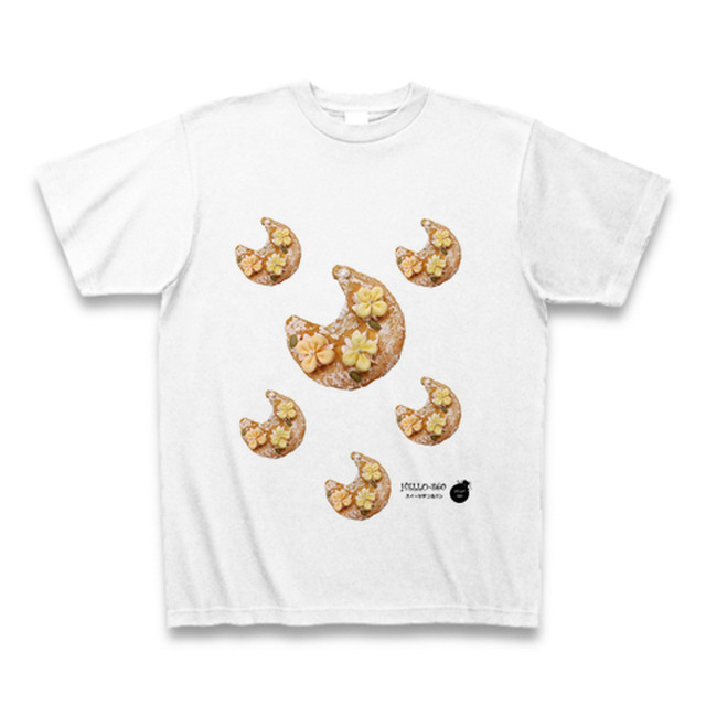 オリジナル作品 月メロンパンデコるtee 半袖tシャツ ベーカリー屋のパンtシャツ Hello 860