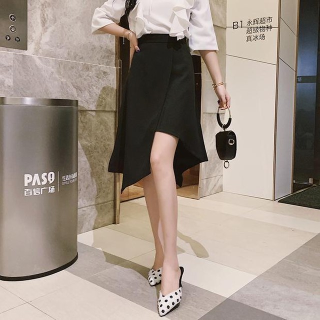 新作 スカートスカート女子バージョンは 長いセクションハイウエストバッグヒップaラインスカートで薄かったです ハイウェスト ロング 大きめサイズ 伊人轻熟女装 Splendo