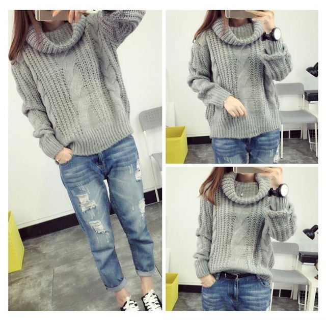 オフタートルニット オフタートルネック ニット レディース ケーブル編み 2441 Lagy 韓国ファッション レディース メンズ 通販のお店