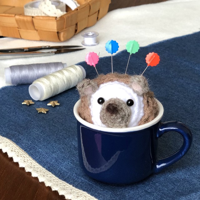 はりねずみ ピンクッション インスタ映えにかわいい ハリネズミ 編みぐるみ Le Herisson リ エリソン