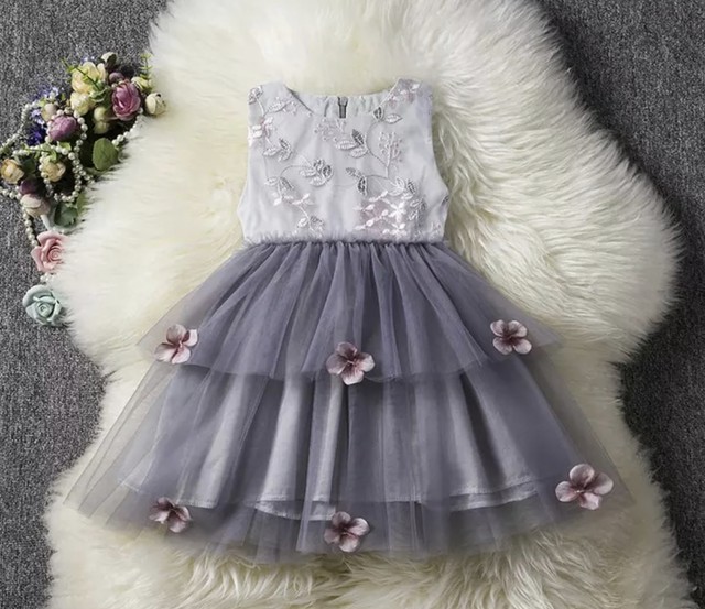 セレモニードレス可愛い レース 花柄 刺繍 シースルー フォーマル Aライン ひざ丈 結婚式 発表会 ワンピース お呼ばれ お姫様 子供服 子供フォーマル プリンセスドレス キッズフォーマル 424 2 Sugar Sister