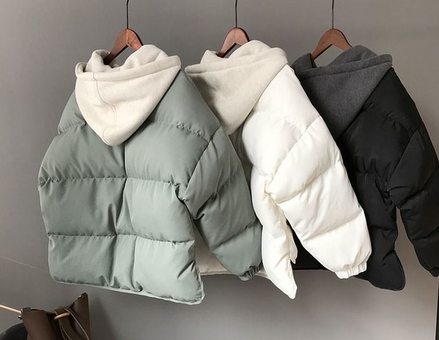 フード付き ショート 中綿 ジャケット 全3色 ダウン 無地 カジュアル 中綿コート シンプル 暖かい コーデしやすい 秋冬 アウター レディース ダウンジャケット Lalas