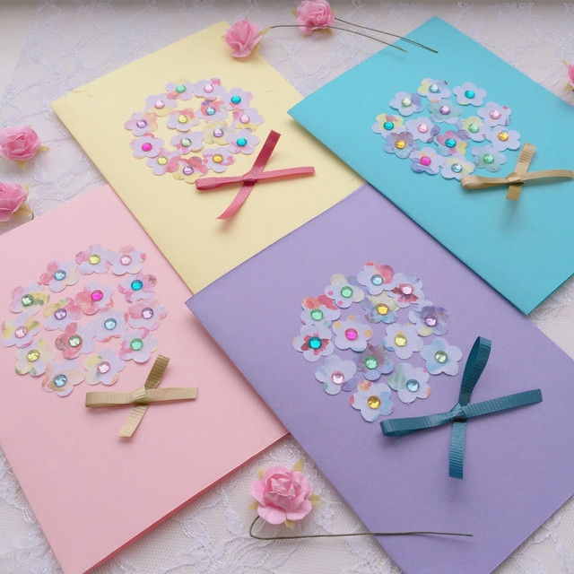 手作りメッセージカード 花束 リボン Fairy Chambre 妖精の部屋