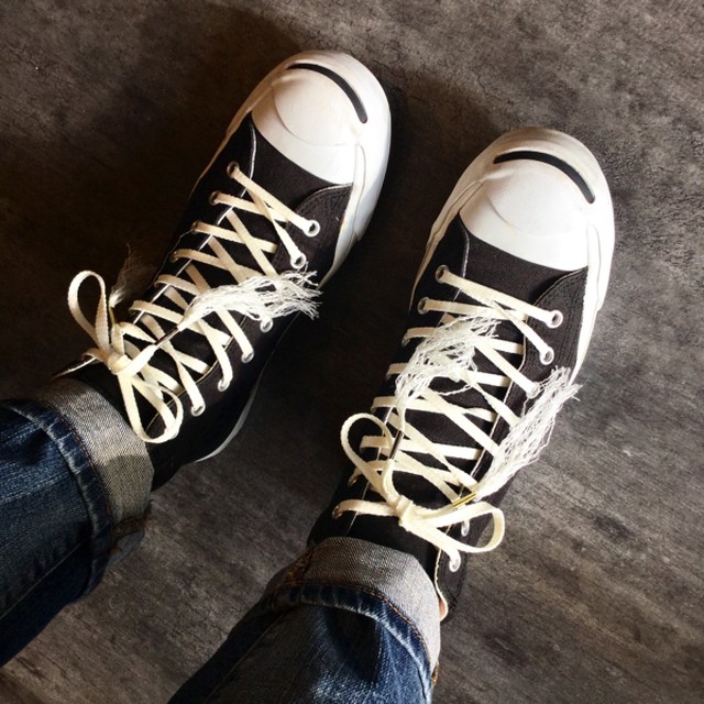 スニーカーに 靴紐 平紐 5mm ２色 Custom Shoes Planning Buhi