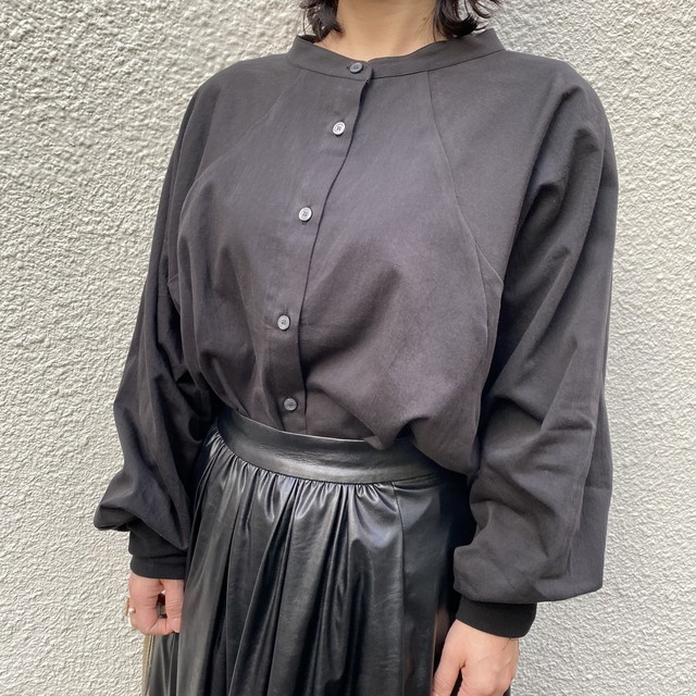 Day S 袖リブニット襟なしブラウス Shuchica