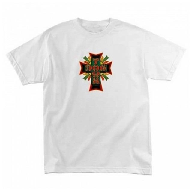 Dogtown Rasta Cross Logo T Shirt White ドッグタウン ラスタ クロス ロゴ Tシャツ ホワイト Pretzels Skateboard And Culture