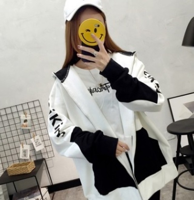 ２カラー 裏起毛 秋 冬 韓国 ストリートファッション レディース 長袖 スウェット ジップアップパーカー カラフル ダンス セレクトショップケイズ