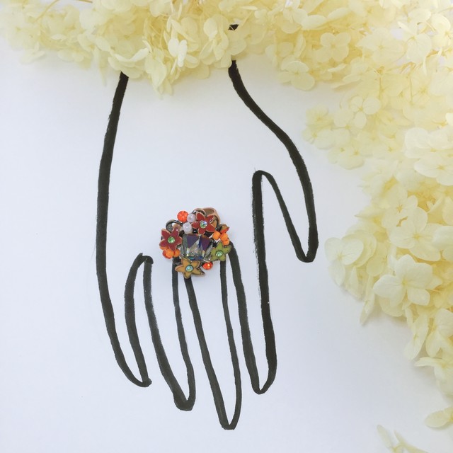 元気の出る指輪 太陽の色が明るくなる Mamehana まめはな