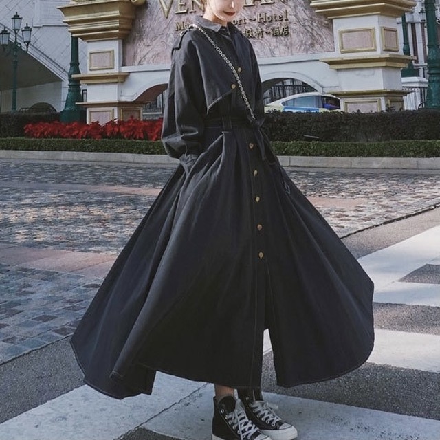 No 593 レディース シャツワンピース ロングワンピース ゆったりめ レトロ風 リボン ドレープ フェミニン 可愛い おしゃれ 韓国ファッション 韓国のプチプラレディース 子供服ショップ Sourire