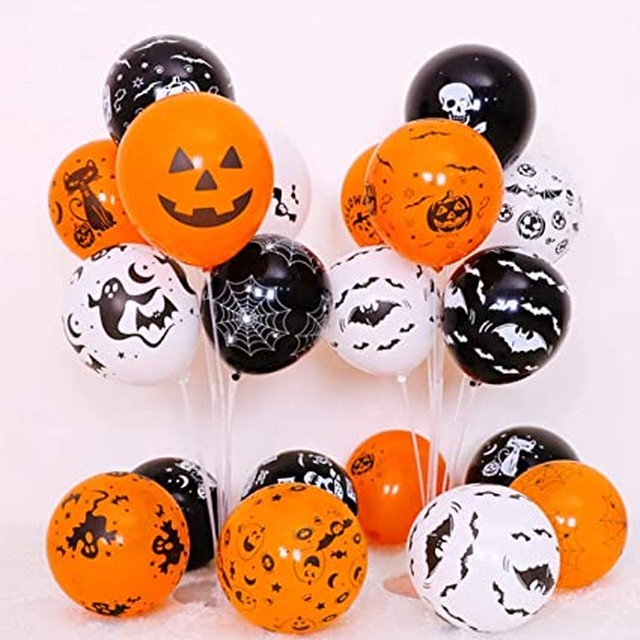 最新 風船 バルーンセット ハロウィン 風船 100個 12インチ バルーンハロウィン Halloween Gift 装飾 部屋 飾り パーテイー小物 4 お子様をずっと笑顔にする こどものおもちゃ専門店