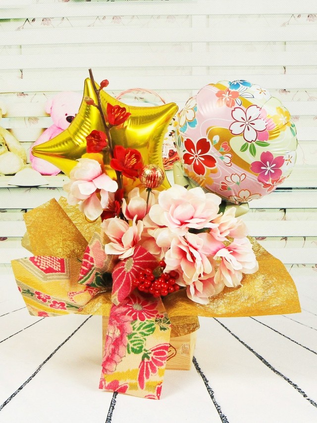 和風アレンジ 桜 バルーン アートフラワー Bouquet La Bou