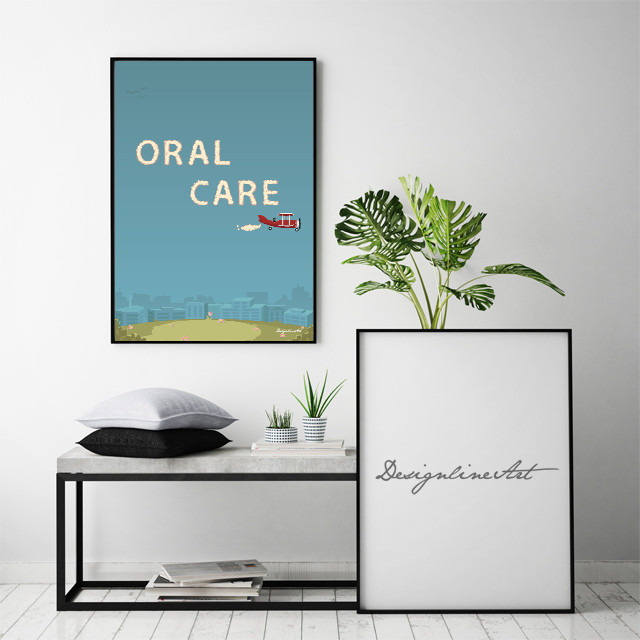 Oral Care ポスター フレーム入り Mam S 医院向け 歯科医院向けのデザイン雑貨の販売
