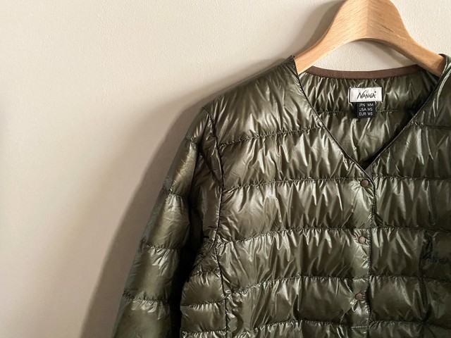 Nanga ナンガ Inner Down Cadigan インナーダウンカーディガン レディース カーキ Unite ユニテ