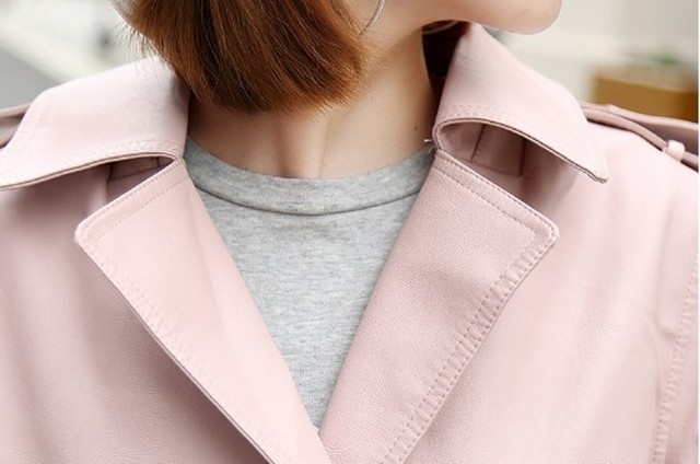 革のジャケット アウター ショート ジャケット ウエスト絞り 無地 エポーレット 長袖 レディース セレクトショップケイズ