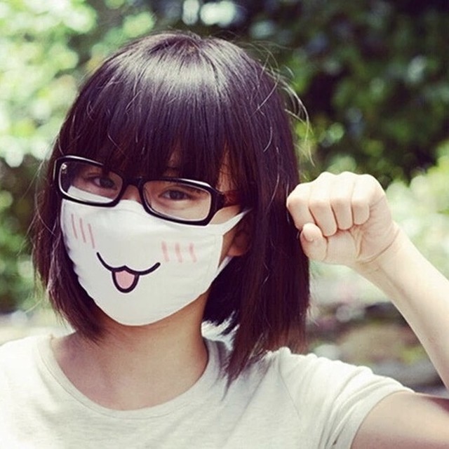 布マスク 顔文字 韓国ファッション 13種類 一部即納 Honeyhonesty
