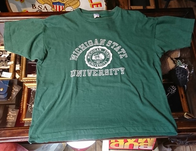 70s Vintage Champion College T Sh チャンピオン ヴィンテージ カレッジ Tシャツ ミシガン大学 フロッキープリント 旅する古着屋