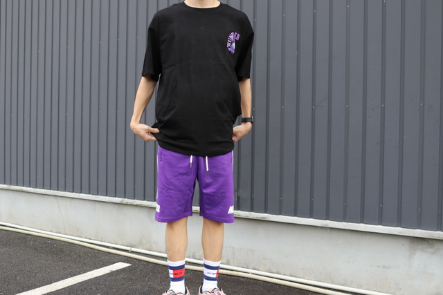 Line Shortpants 三本ライン ハーフパンツ パープル ホワイト 紫 白 Stupid