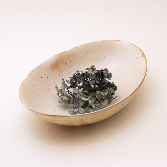 鉄散 楕円深鉢 カレー皿 古谷製陶所 信楽焼 Tabitote Store